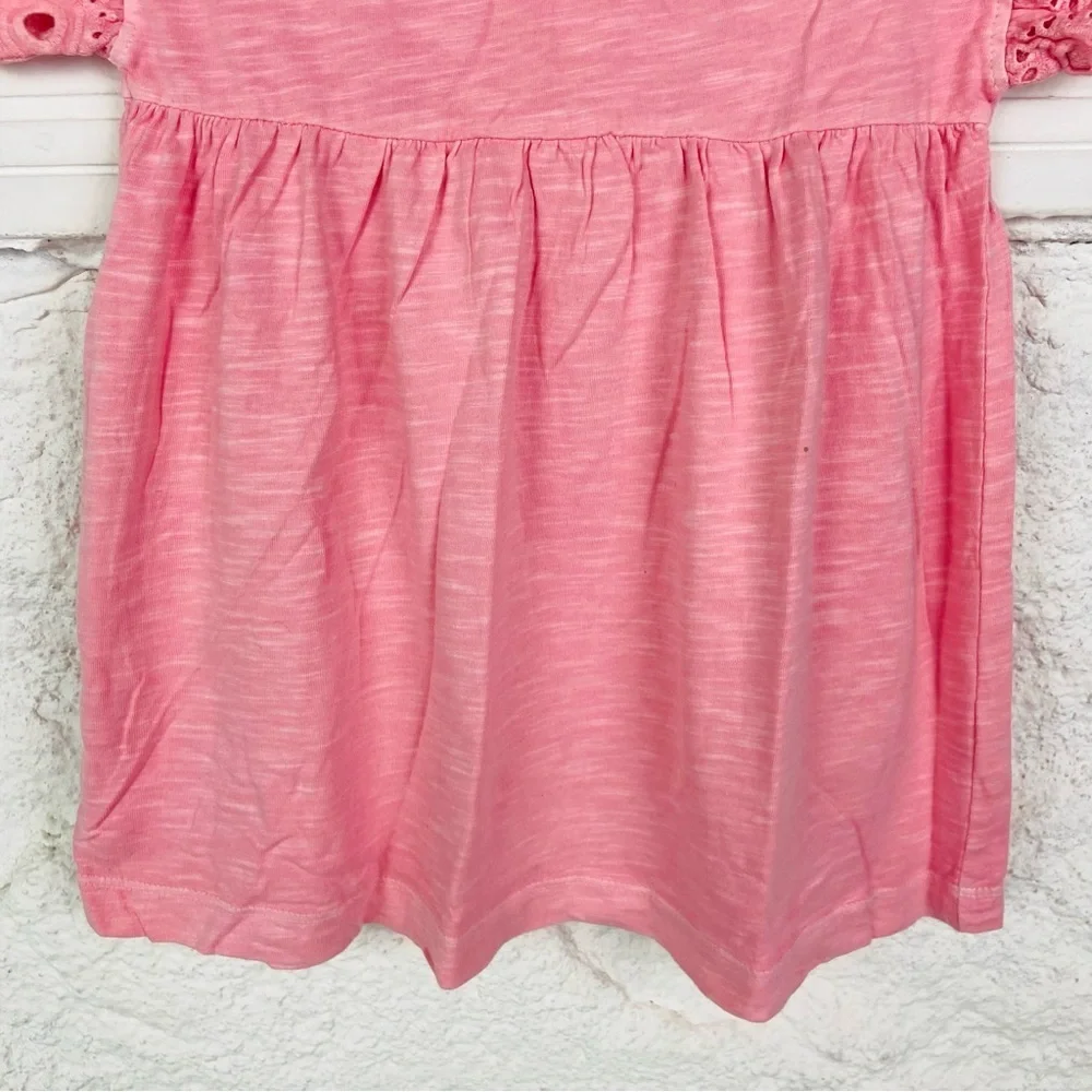 Gymboree Pink Eyelet Sleeve cotton Dress size 18-24 months